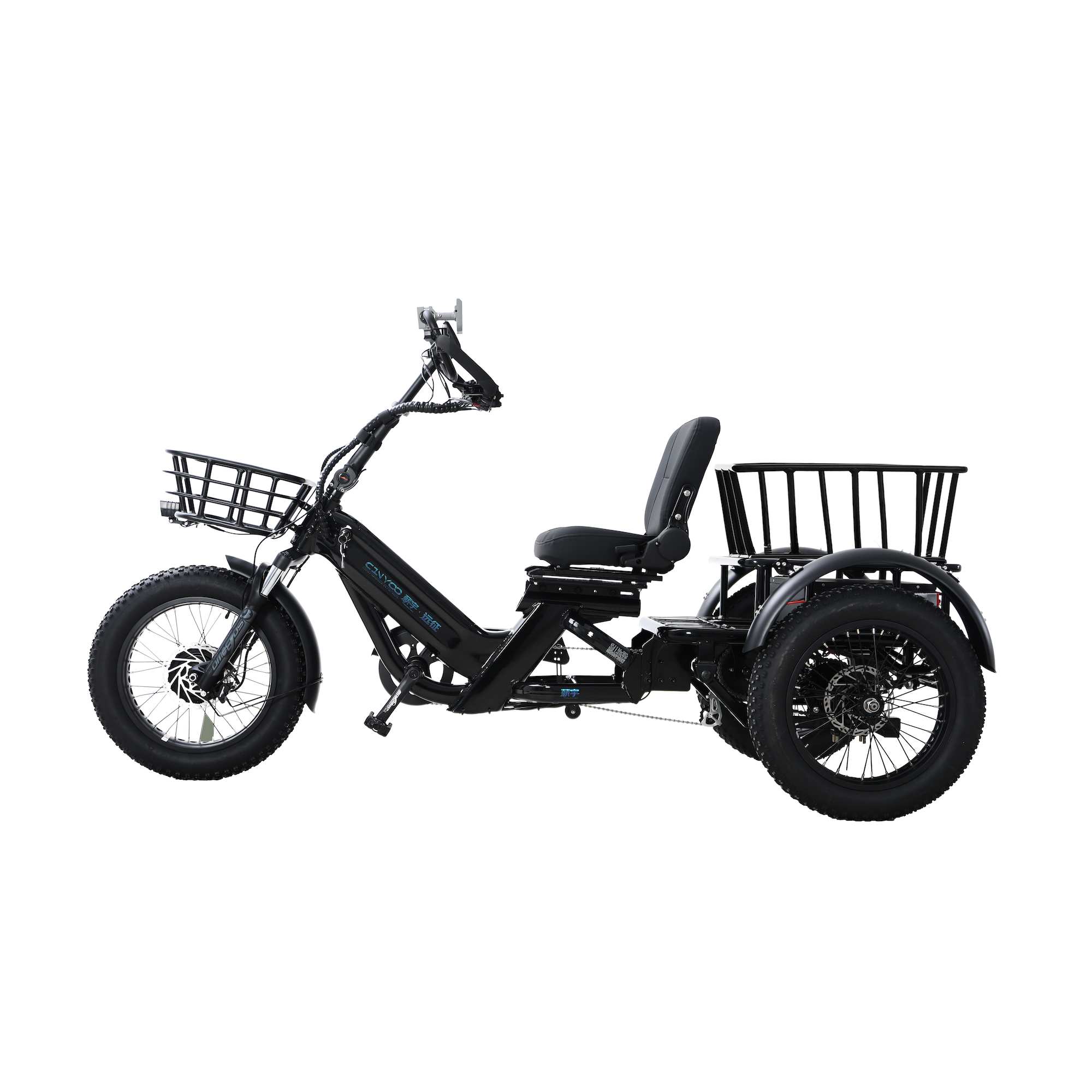 48v 2000w Dual Motor Electric Tricycle 400KM Long Range 80ah Semi-recumbent E Trike—WN18