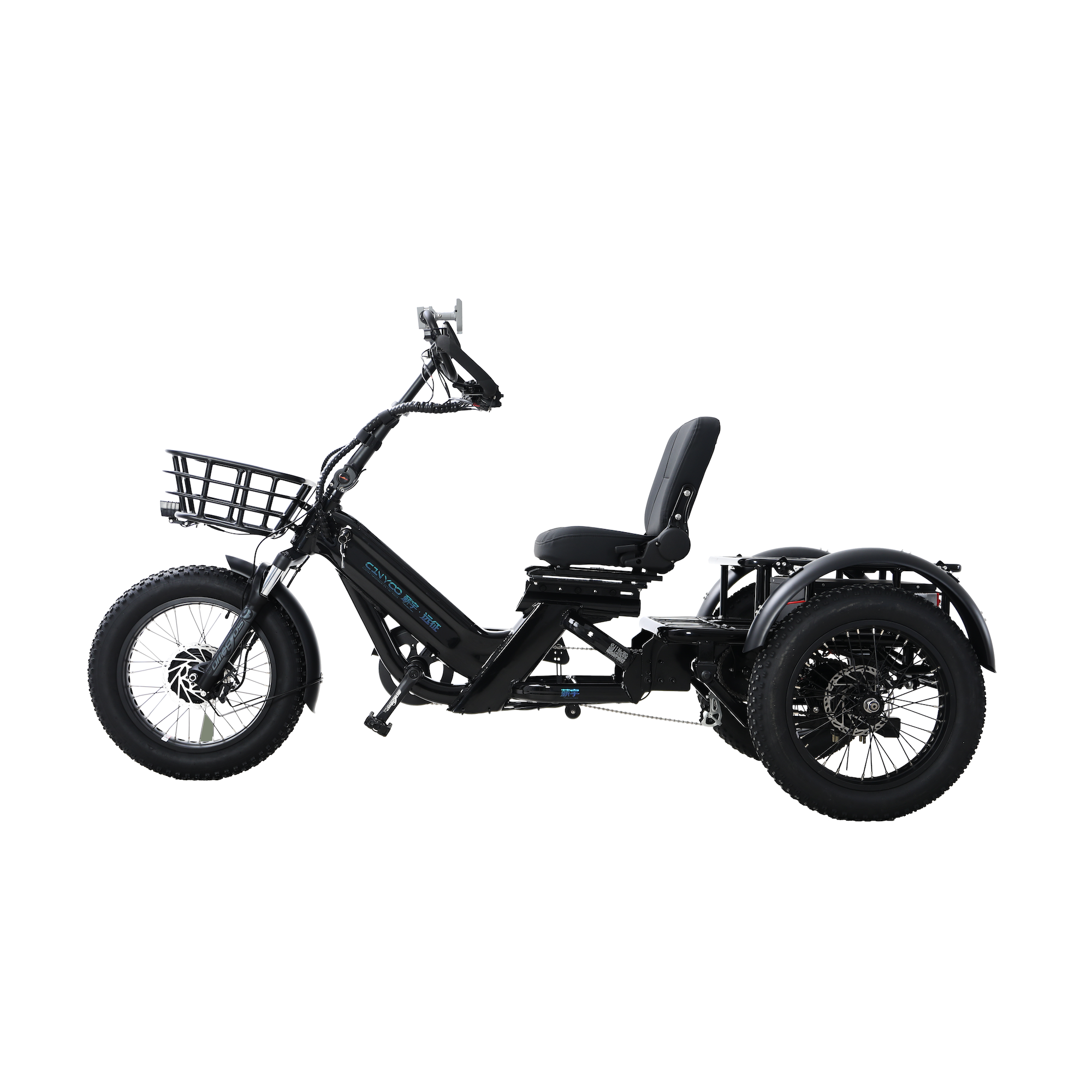 48v 2000w Dual Motor Electric Tricycle 400KM Long Range 80ah Semi-recumbent E Trike—WN18